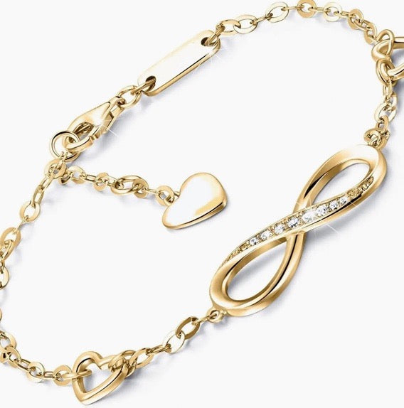Infinity Pendant Chain Bracelet in 14K Gold