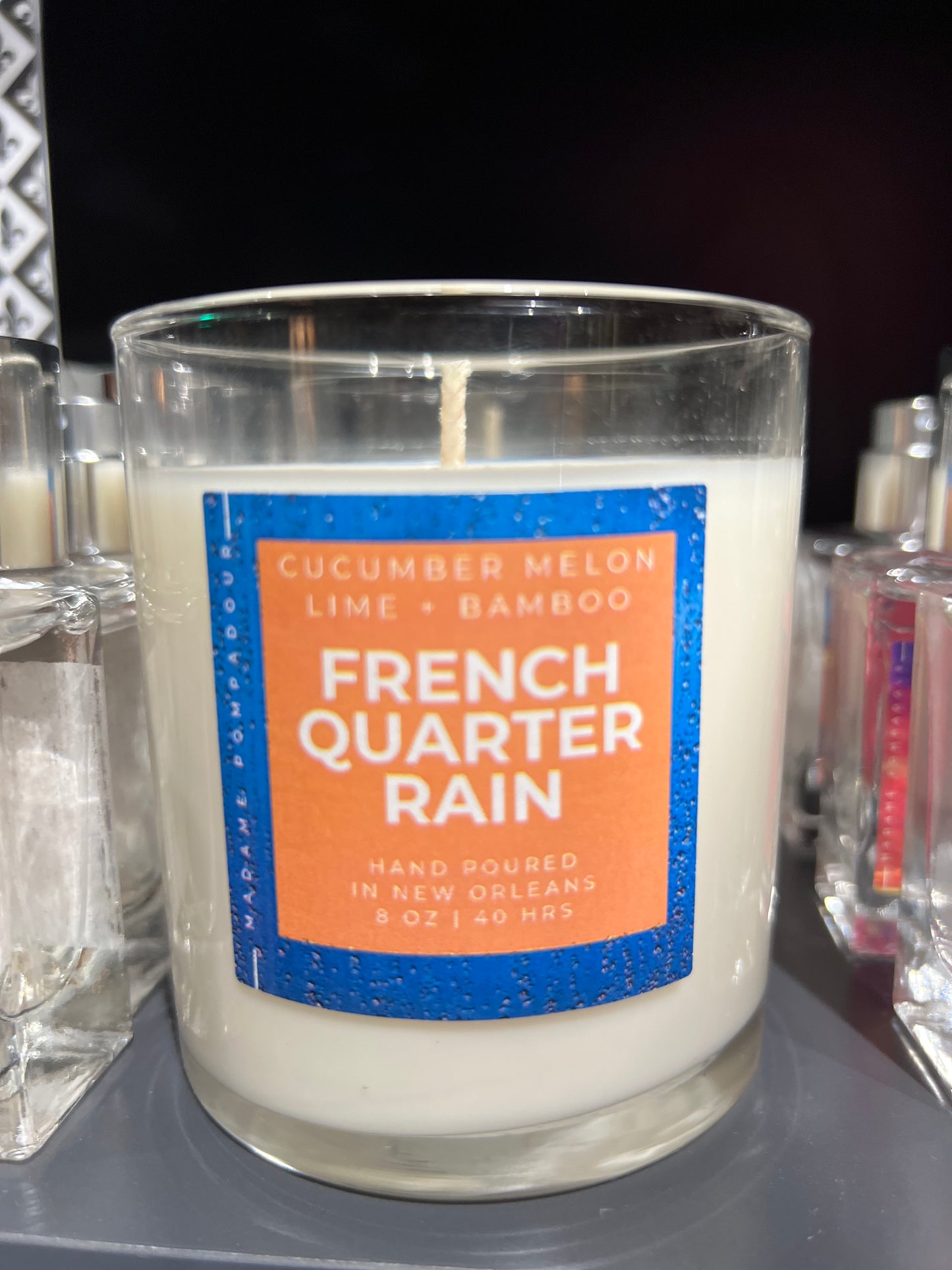 French Quarter Rain Candle Jar 8.5 oz.