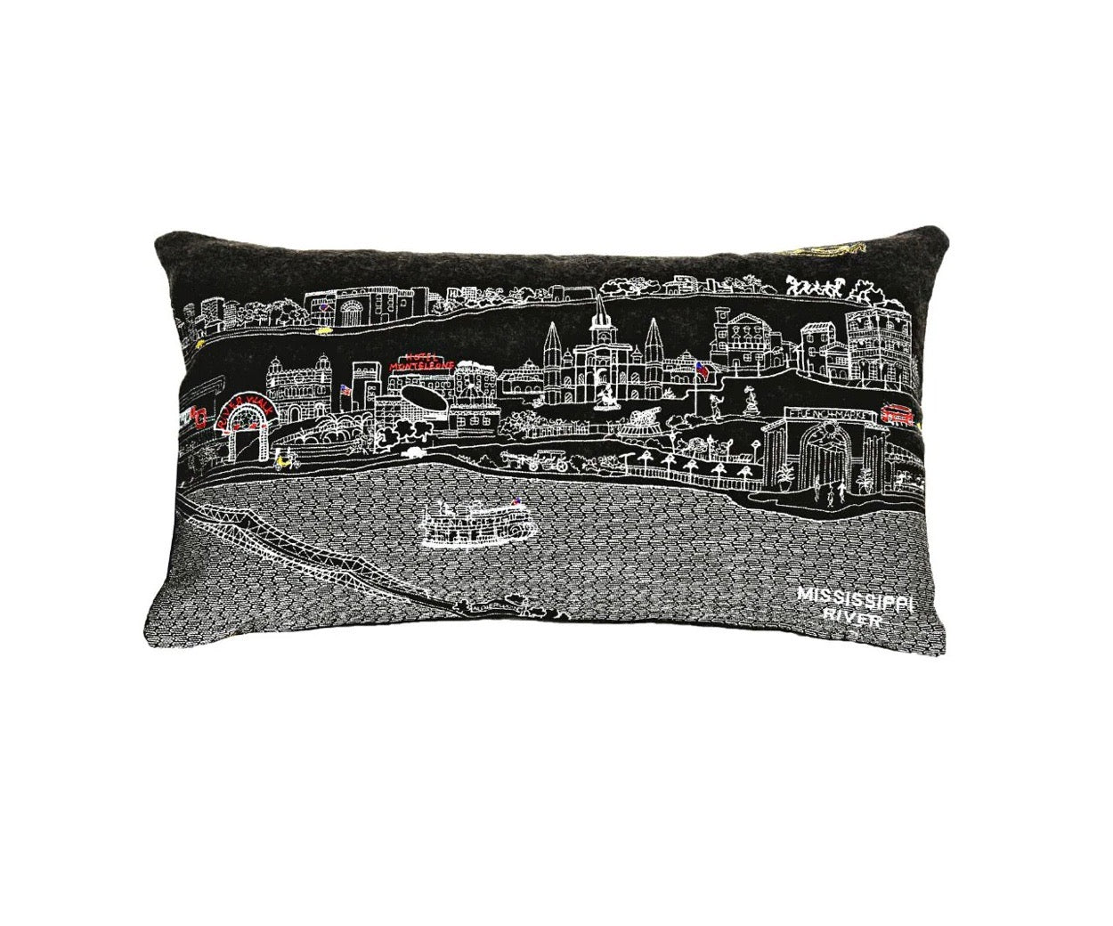 NOLA Night Skyline Pillow