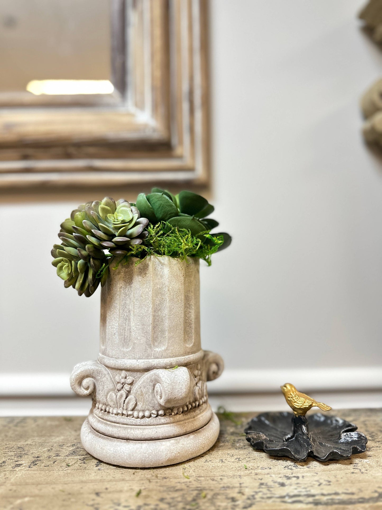 Cement Column Flowerpot