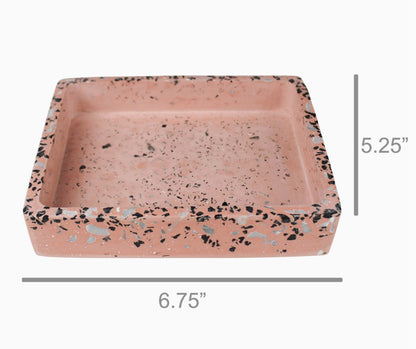 Pink Clay Terrazzo Tray
