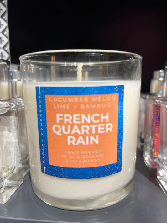 French Quarter Rain Candle Jar 8.5 oz.