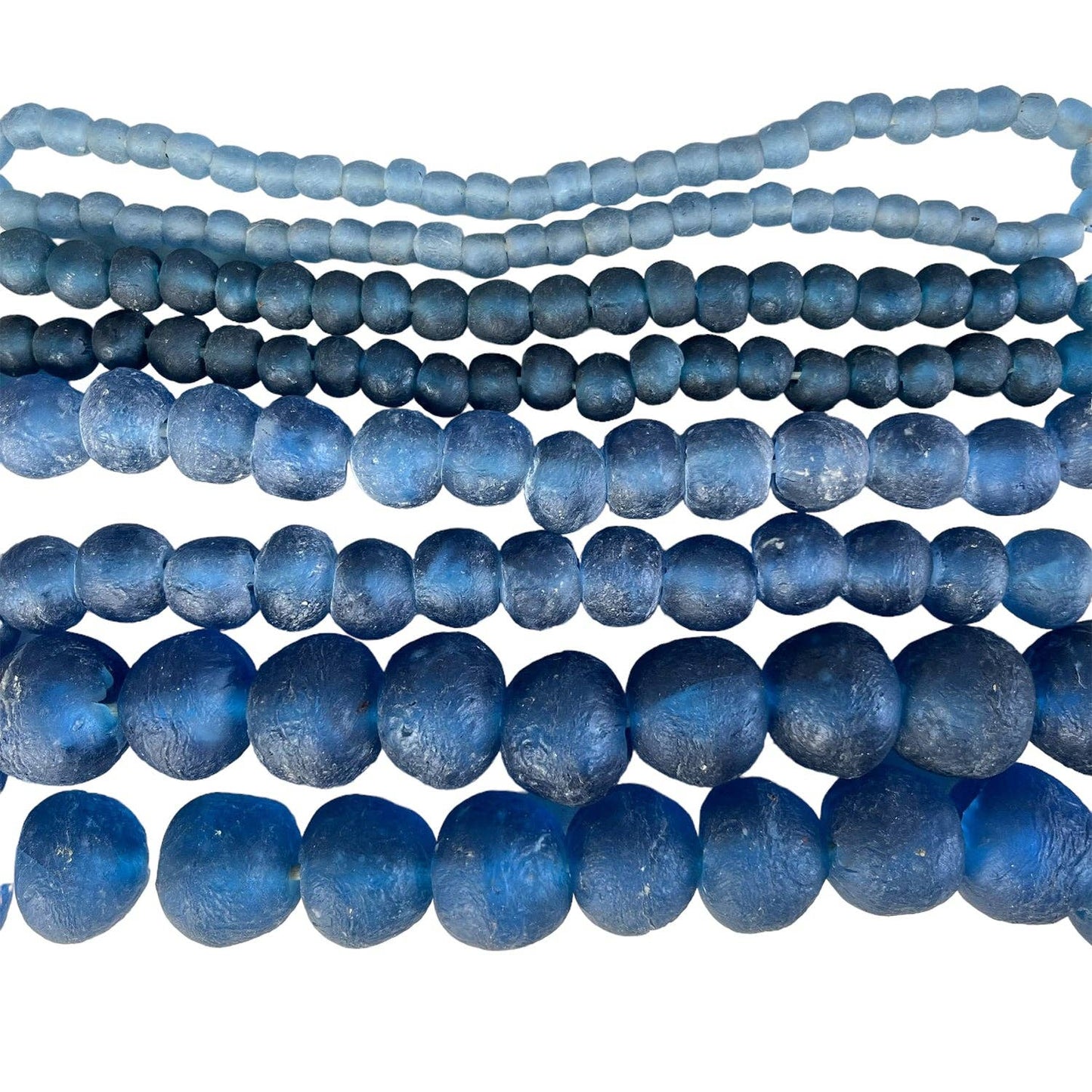 Recycled Glass Beads: Blue Md