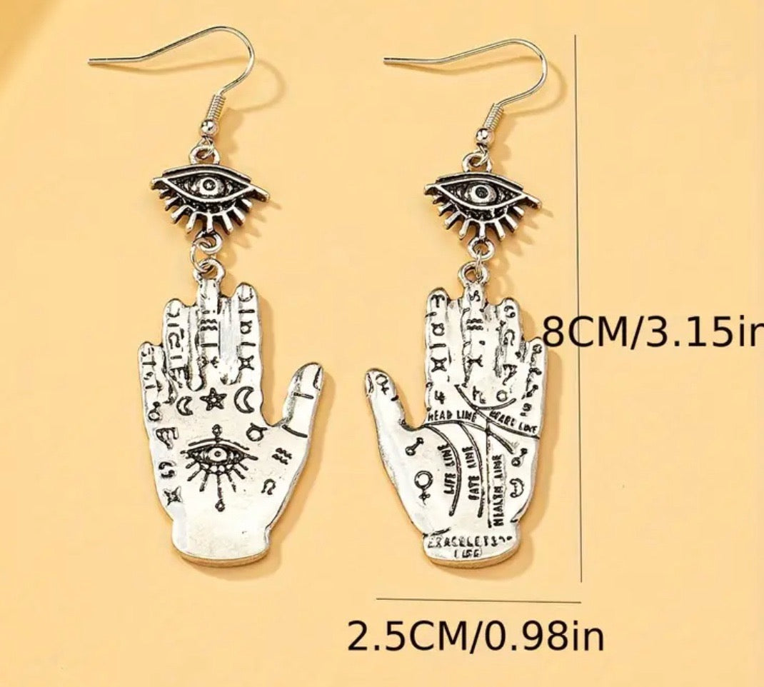 Palmistry Dangle Earrings