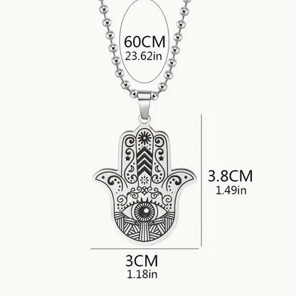 Hamsa Silver Necklace