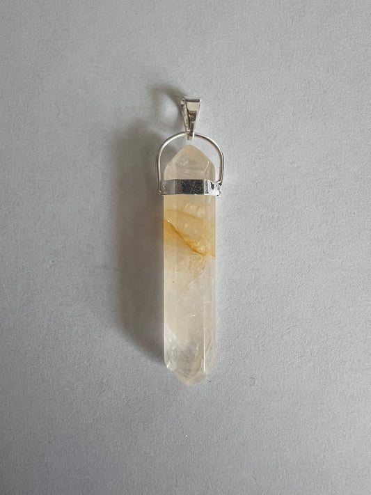 Golden Healer Quartz Double Terminated Pendant