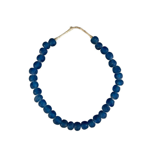 Recycled Glass Beads: Blue Md