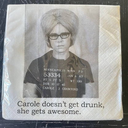 Big House Cocktail Napkins, Carole