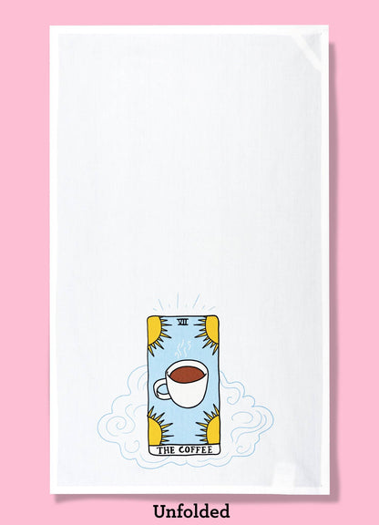 THE COFFEE Kitchen Tarot Dishtowel