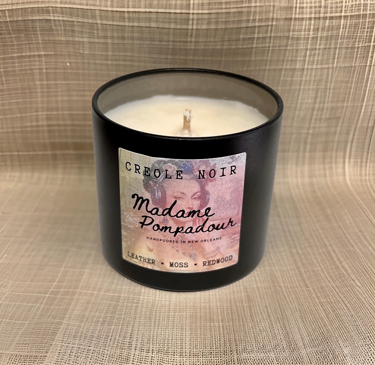 Creole Noir Soy Wax Candle in 3 oz. Black Tin