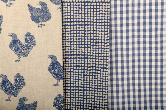 Henrietta Tea Towel Set 3 Blueberry
